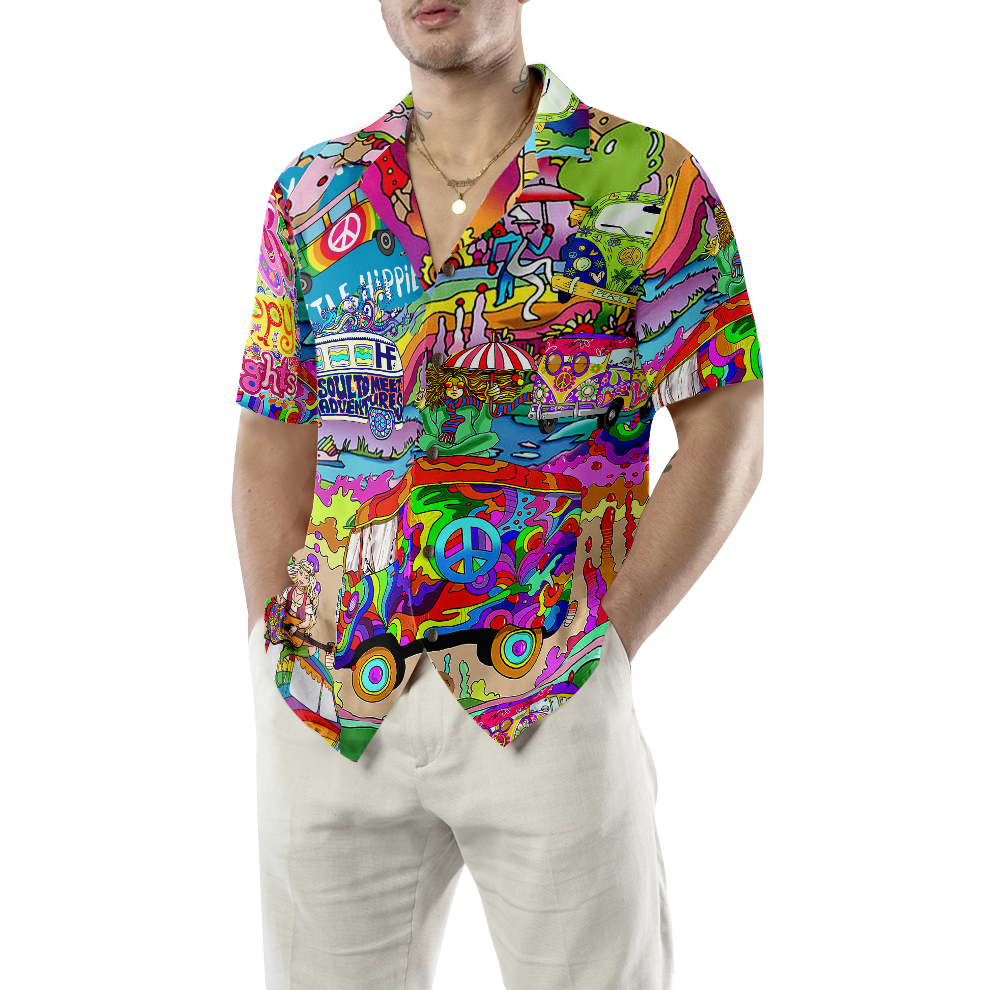 Camping Hippie Stay Trippy Hawaiian Shirt, Best Gift For Camping, Friend, Family