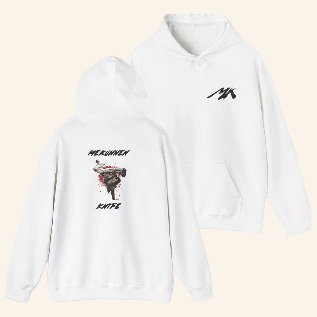 MK Merch MK Logo Hoodie White Marc Kinchen Hoodie Gift Ideas For DJ Lovers - Thriftgiftshop