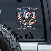 United States 1776-2026 250th Anniversary Patriotic Car Window Decal Sticker HA75 898768