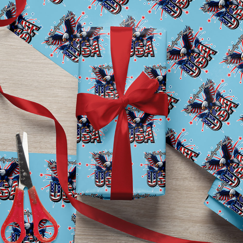 Faith, Family & Freedom America 250 Years Car Window Wrapping Paper HO82 900650