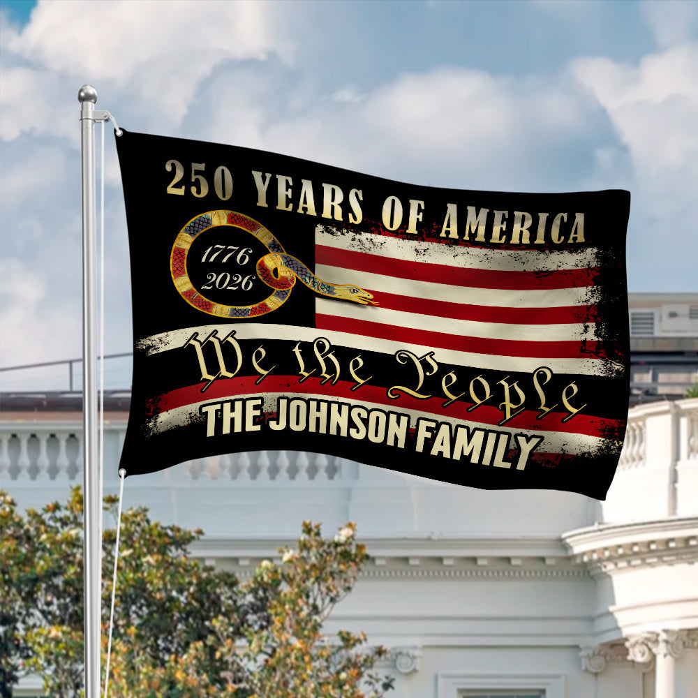 Personalized 250 Years Of America - We The People Banner House Flag HO82 900972