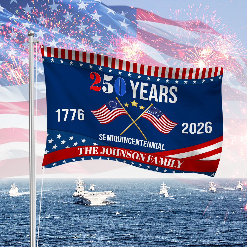 America 250th Semiquincentennial Anniversary House Flag CH07 910142