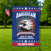 250 Years of America Anniversary Independence Day 2026 Custom Family Name Garden Flag CH07 896970