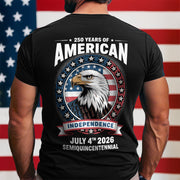 250 Years of America Anniversary Independence Day 2026 Back Side Dark Shirt CH07 896752