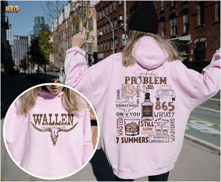 Morgan WallenS World Tour 2025 2 Side Cowboy Girl Hoodie Gifts For Sister Merch Clothing - Thriftgiftshop