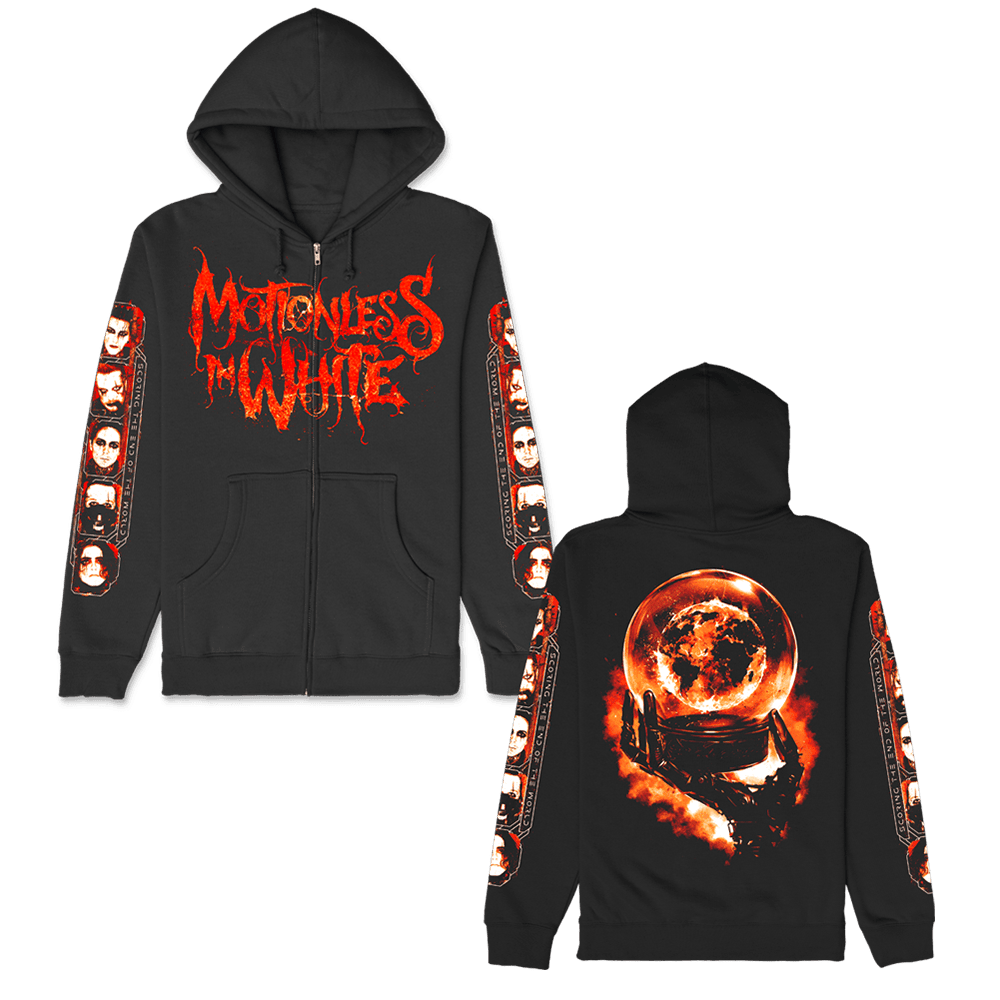 Motionless In White Merch Motionless In White Earth Embers Zip Hoodie Christmas Gift for Him - Thriftgiftshop