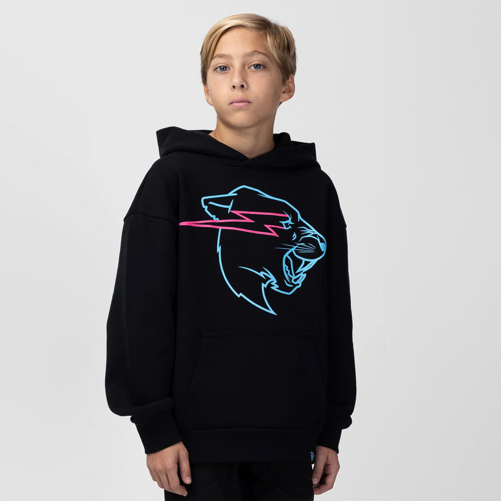 Mr Beast Merch Glow In The Dark Panther Hoodie Gift Ideas For Him - Thriftgiftshop