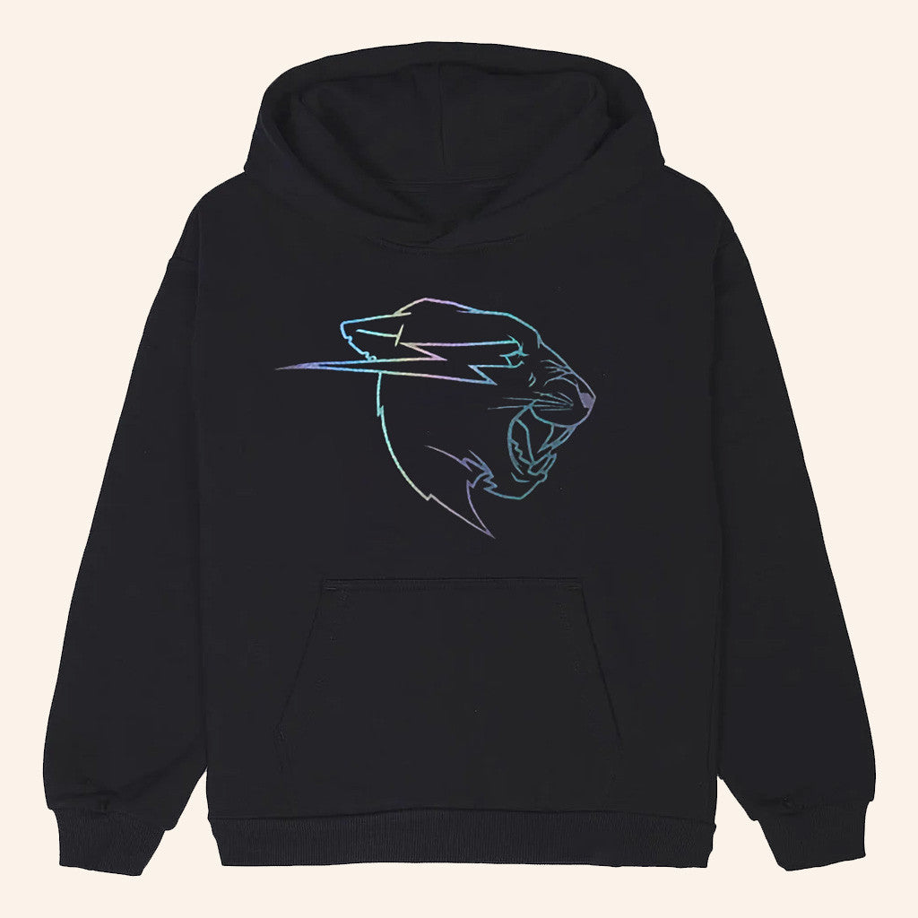 Mr Beast Merch Reflective Panther Hoodie Christmas Gift Ideas For Husband - Thriftgiftshop
