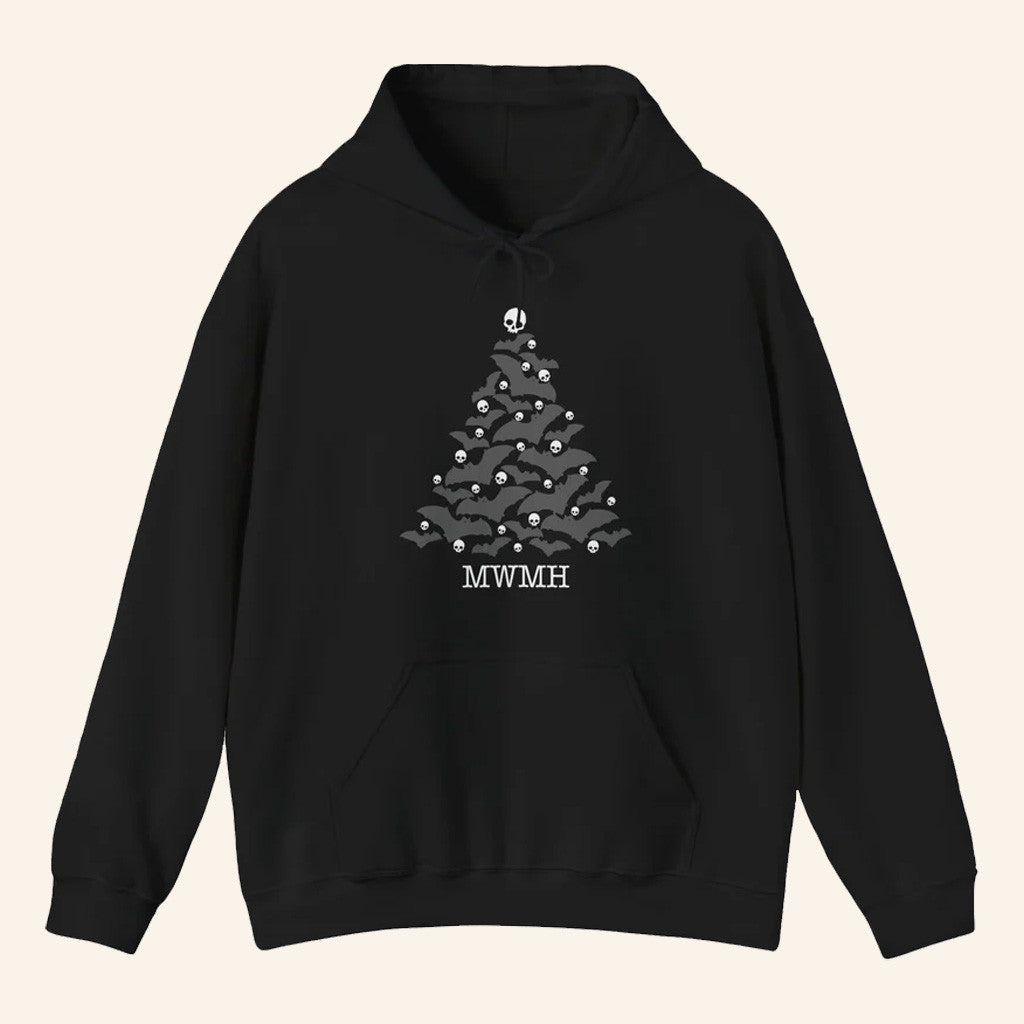 Murder With My Husband Merch Xmas Bone Tree Hoodie MWMH Hoodie Gifts For Besties - Thriftgiftshop