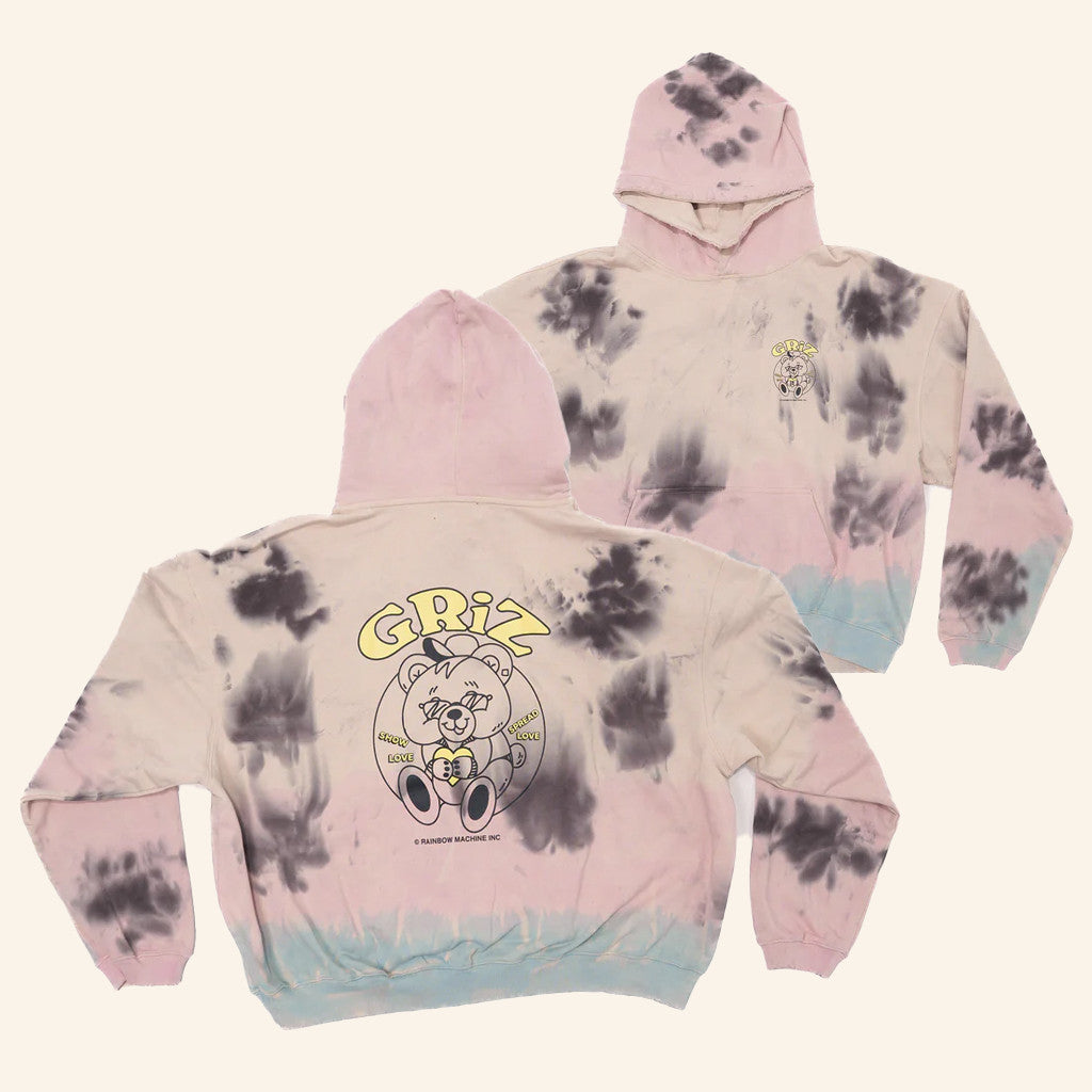 My Name Is Griz Merch Griz Love Bear Tie Dye Hoodie Gifts For Besties - Thriftgiftshop