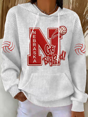 Nebraska Volleyball Hoodie Game Day Merch Go Big Red Hoodie Gifts For Volleyball Lovers - Thriftgiftshop