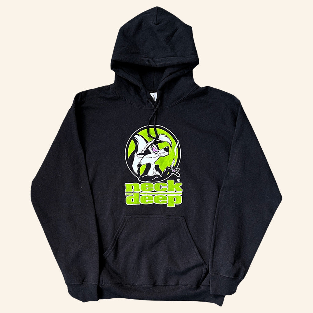 Neck Deep Merch Skunk Black Hoodie Birthday Gifts For Brothers - Thriftgiftshop