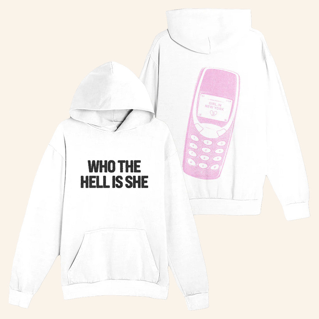 Nessa Barrett Merch Who The Hell Is She Hoodie NB Hoodie Birthday Ideas For Her - Thriftgiftshop