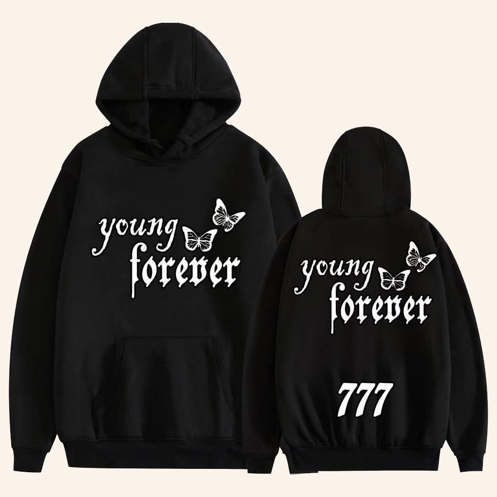 Nessa Barrett Merch Young Forever Butterfly Hoodie Presents For Music Lovers - Thriftgiftshop