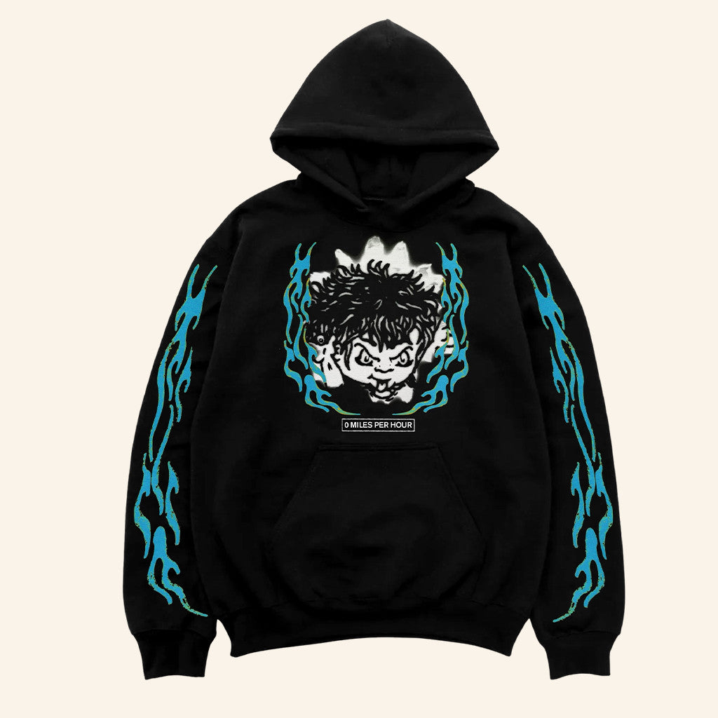 New Morality Zine Merch 0 Miles Per Hour Bite It Off Hoodie Gifts For Dudes - Thriftgiftshop