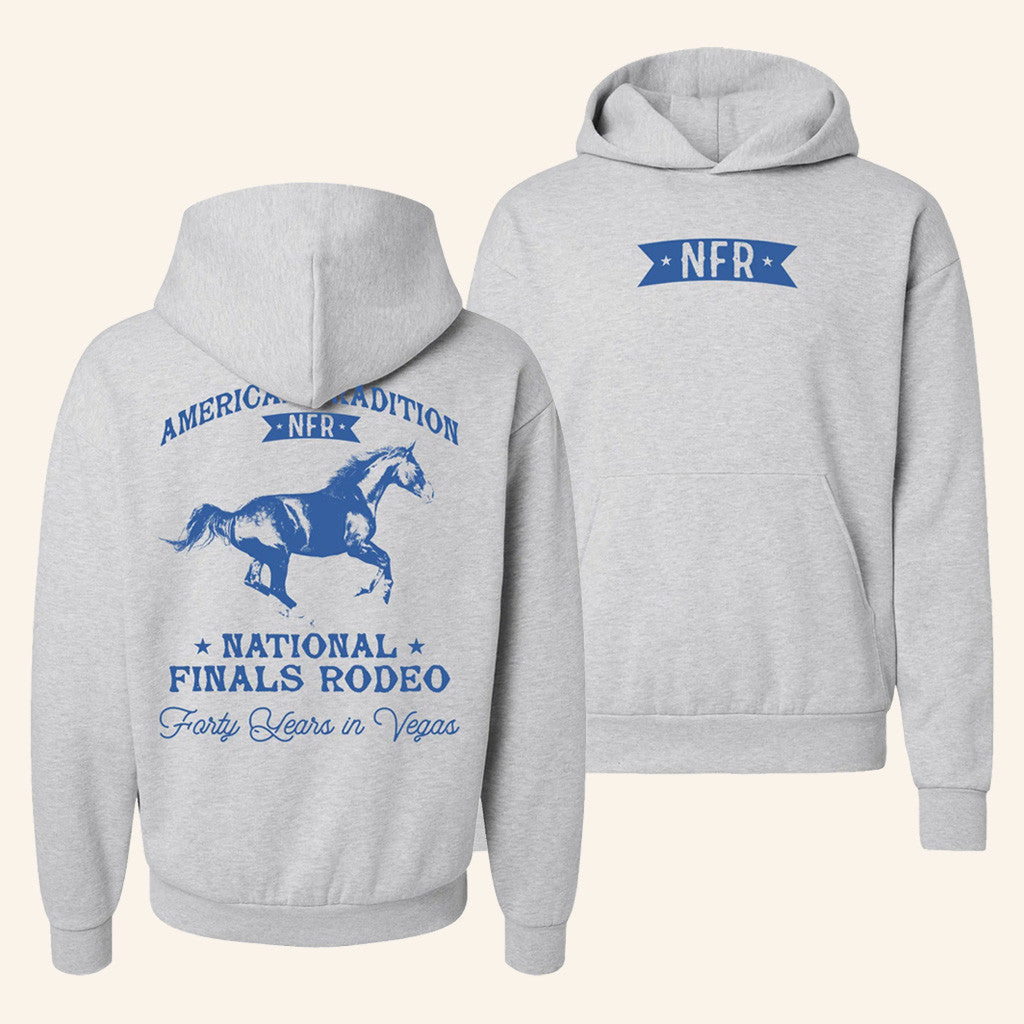 NFR Merch NFR American Tradition Banner Hoodie Cowboys Gifts For Her - Thriftgiftshop