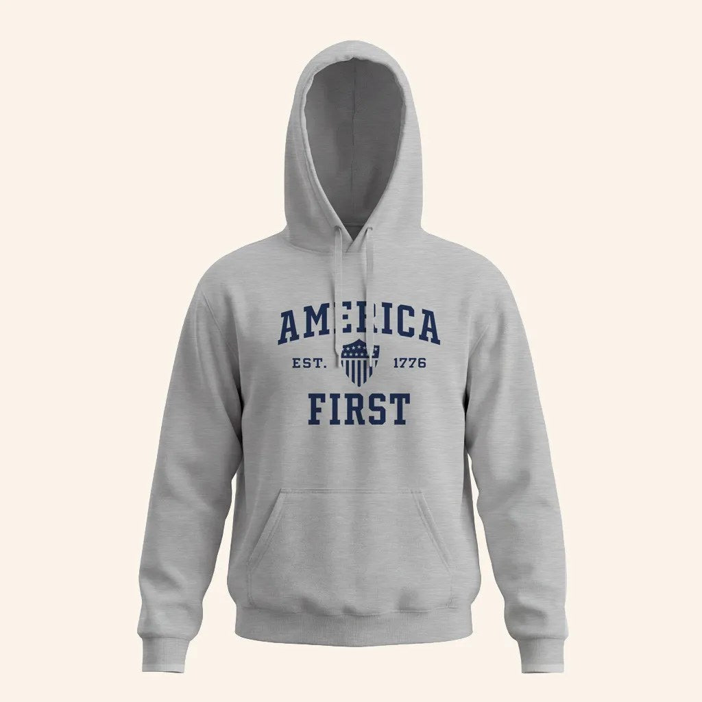 Nick Fuentes Merch America First Collegiate Hoodie Nick Fuentes America First Merch Gifts - Thriftgiftshop