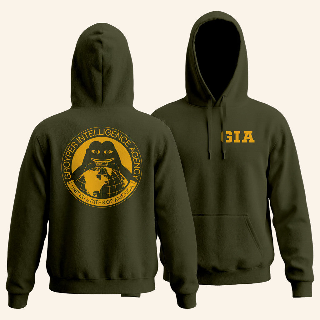 Nick Fuentes Merch GIA Hoodie Groyper Intelligence Agency Frog Hoodie Gifts For Friends - Thriftgiftshop
