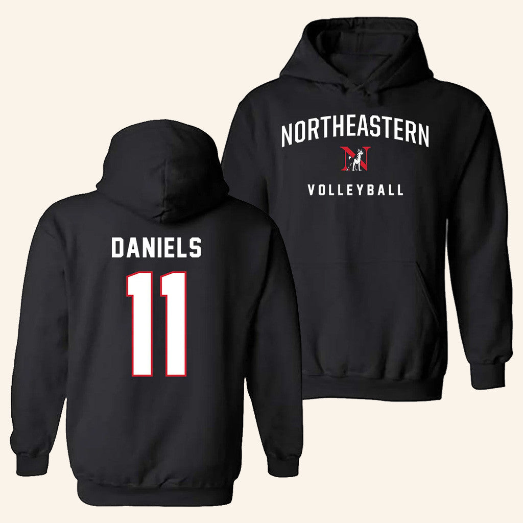 Northeastern Merch Women's Volleyball Kaylin Daniels 11 Hoodie Presents For Fans - Thriftgiftshop
