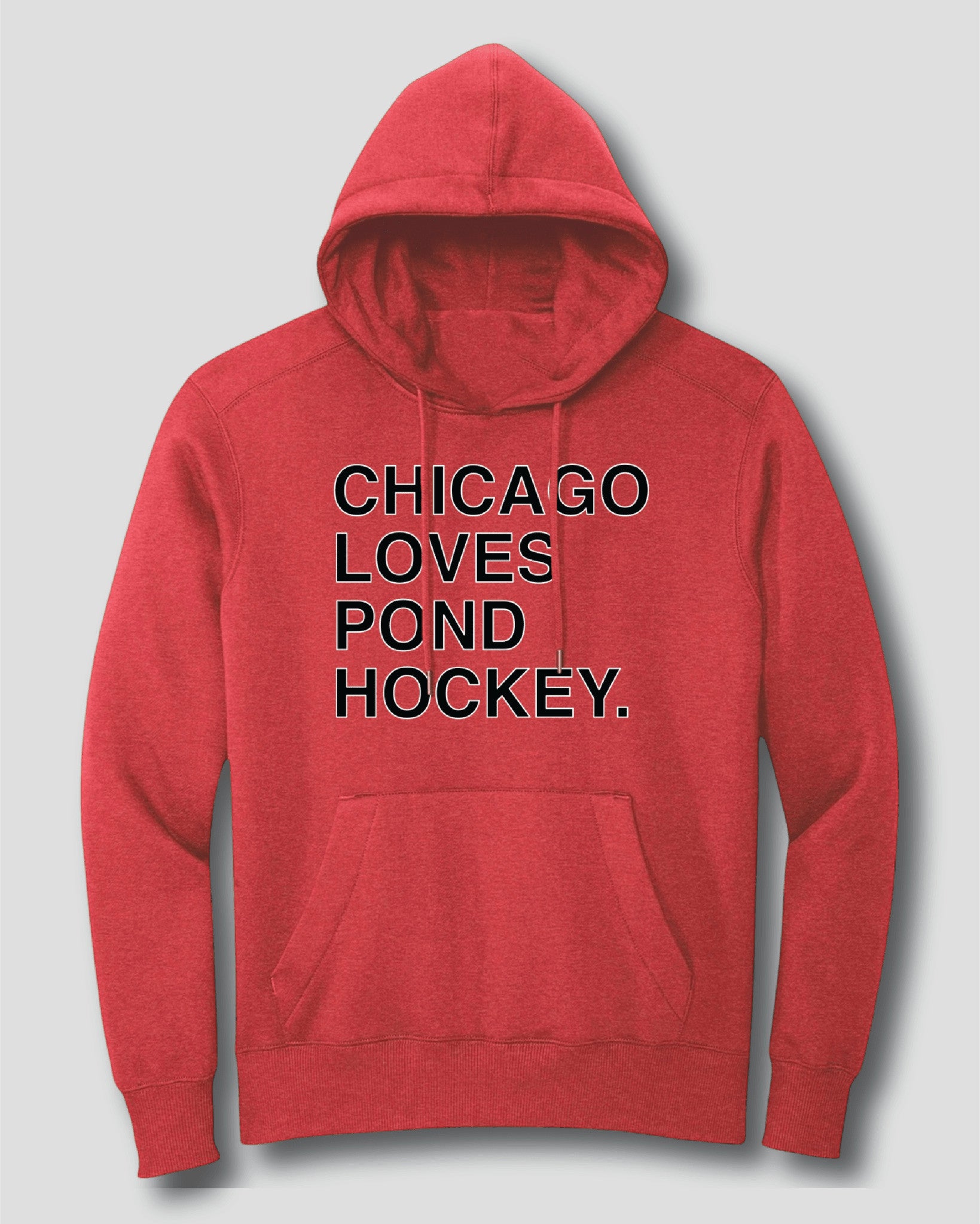 OBVIOUS SHIRTS Merch Chicago Loves Pond Hockey Hoodie Birthday Presents For Boyfriend - Thriftgiftshop