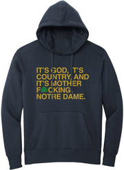 OBVIOUS SHIRTS Merch God Country And ND Hoodie Gift Ideas For Dad - Thriftgiftshop