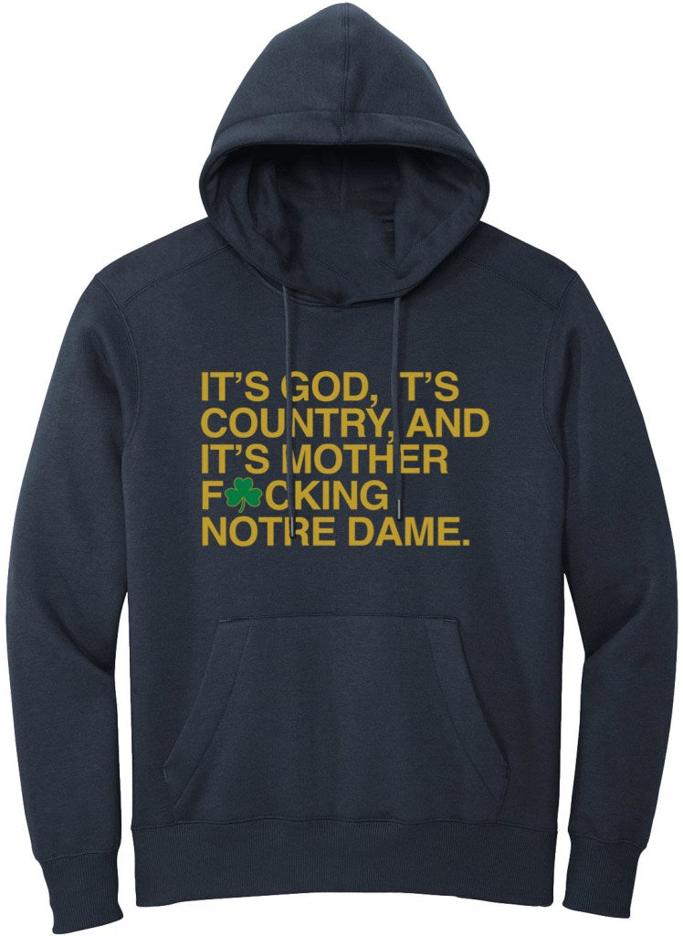 OBVIOUS SHIRTS Merch God Country And ND Hoodie Gift Ideas For Dad - Thriftgiftshop