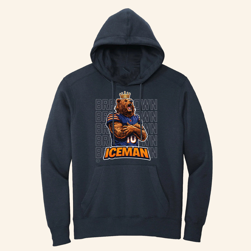 Obvious Shirts Merch Iceman Brrr Down Hoodie Chicago Football Merch Gifts For Football Fans - Thriftgiftshop