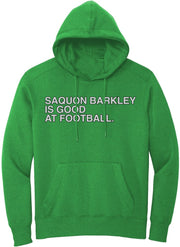 OBVIOUS SHIRTS Merch Saquon Barkley Is Good At Football Hoodie Gift Ideas For Football Lovers - Thriftgiftshop