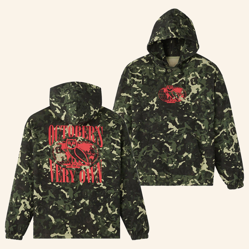October's Very Own Merch OVO International Terry Camo Hoodie Good Gifts For Boyfriend - Thriftgiftshop