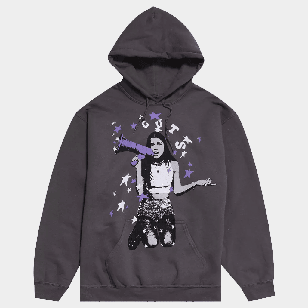 Olivia Rodrigo Merch Guts Megaphone Hoodie Cool Gifts For Music Lovers - Thriftgiftshop