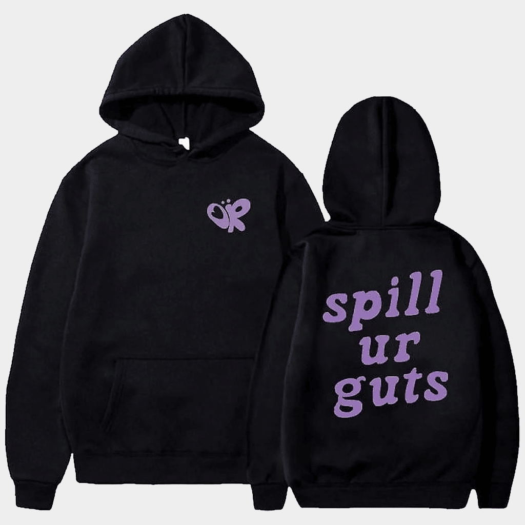 Olivia Rodrigo Merch Spill Ur Guts Trendy Fleece Hoodie Hooded Sweatshirt - Thriftgiftshop