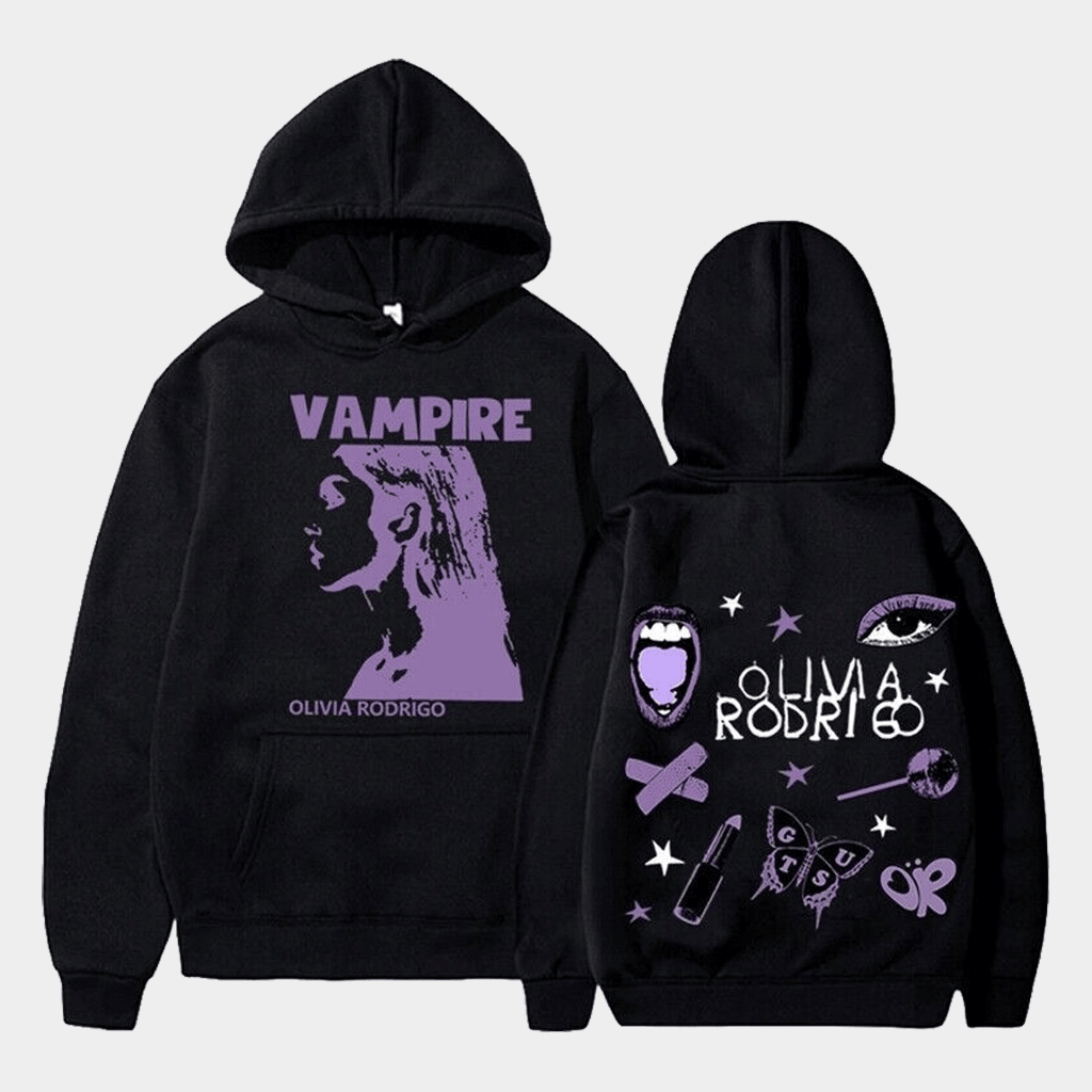 Olivia Rodrigo Merch Vampire Hoodie Olivia Rodrigo Guts Hoodie Gifts For Music Fans - Thriftgiftshop