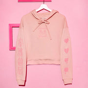 Omori Merch Hearts For All Cropped Hoodie Christmas Gifts For Sister - Thriftgiftshop