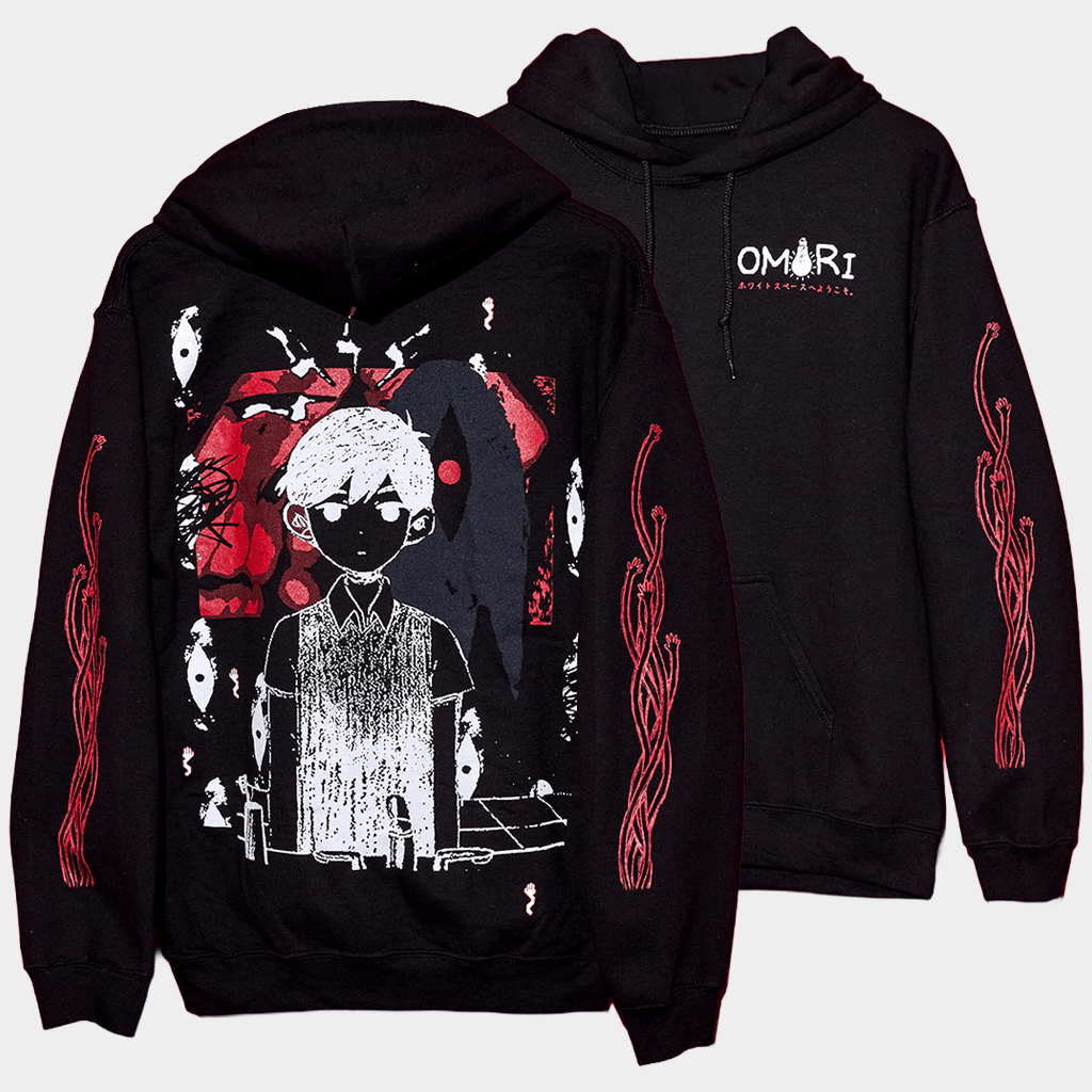 Omori Merch Red Space Hoodie Omori Hoodie Birthday Gifts For Son - Thriftgiftshop