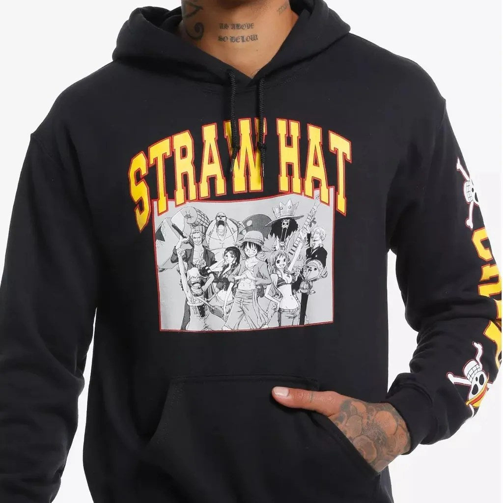 One Piece Merch Straw Hat Crew Varsity Hoodie Best Gifts For Anime Lovers - Thriftgiftshop