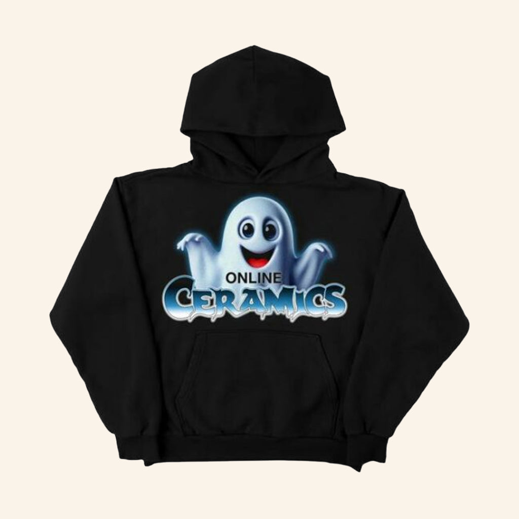 Online Ceramics Merch Friendly Logo Black Hoodie Christmas Gift Ideas For Boyfriend - Thriftgiftshop