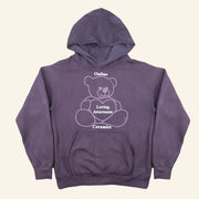 Online Ceramics Merch Loving Awareness Bear Hoodie Present For Sister - Thriftgiftshop
