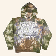 Online Ceramics Merch Walk In Peace Tie Dye Hoodie Gifts Ideas For Brothers - Thriftgiftshop