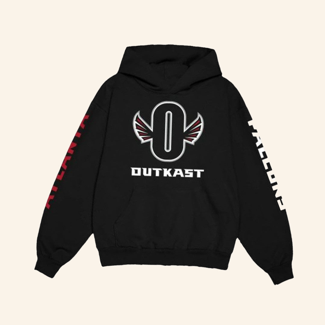 Outkast Store Merch Outkast X Atlanta Falcons O Logo Hoodie - Thriftgiftshop