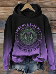 Outlander Merch Hoodie Outlander Sing Me A Song Of A Lass That Is Gone Thistle Flower - Thriftgiftshop
