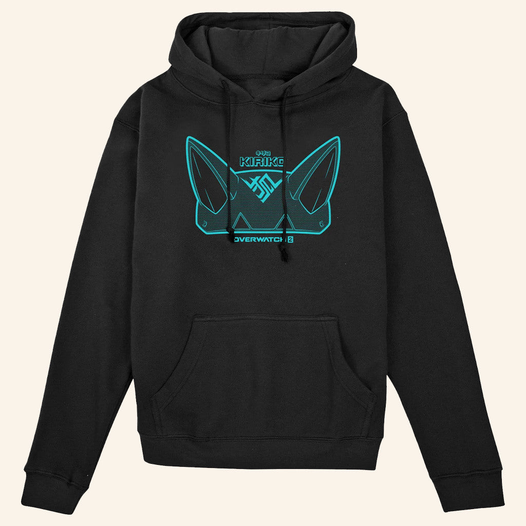 Overwatch Merch Overwatch 2 Kiriko Fox Ears Black Hoodie Present For Brothers - Thriftgiftshop