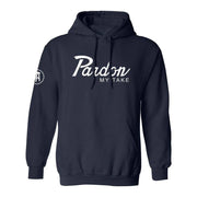 Pardon My Take Merch Pardon My Take Script Logo Hoodie Christmas Presents For Boyfriend - Thriftgiftshop