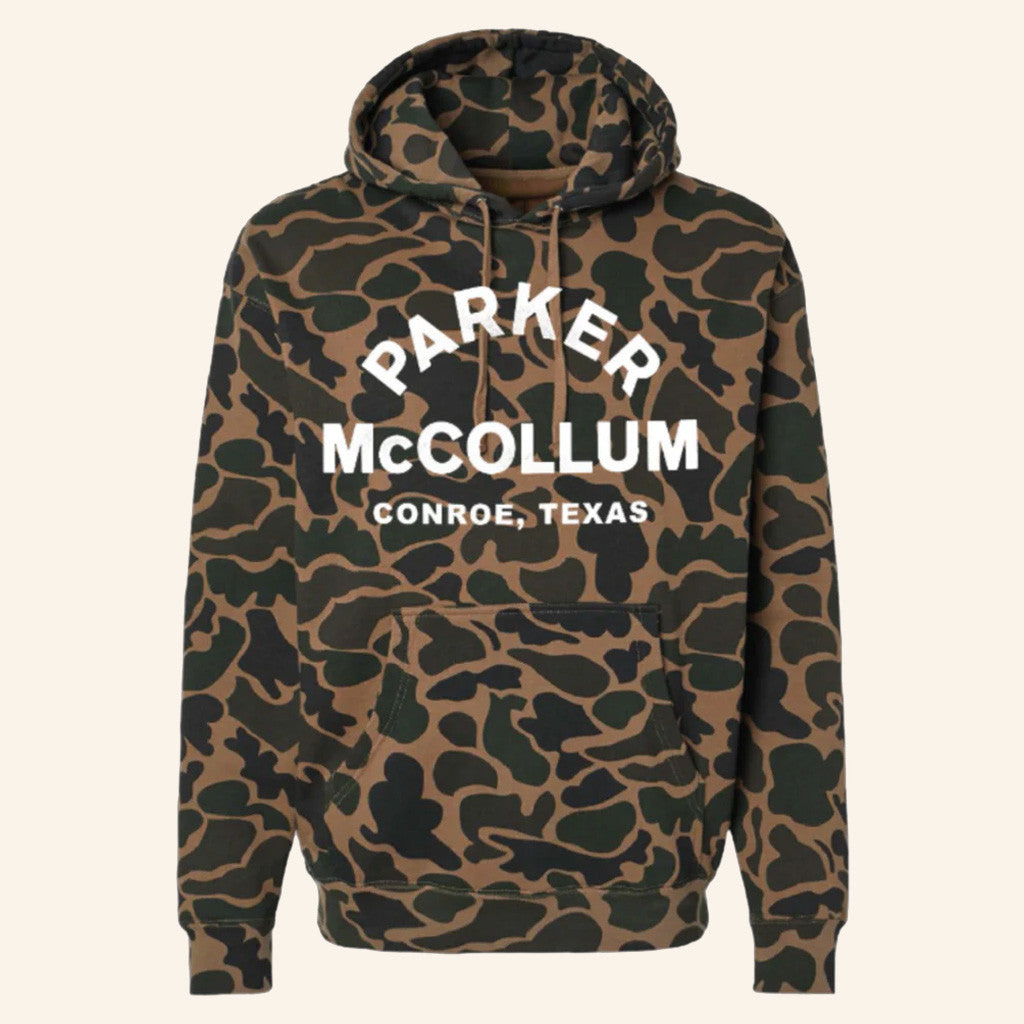 Parker McCollum Merch Arch Text Camo Hoodie Cool Gifts For Music Lovers - Thriftgiftshop