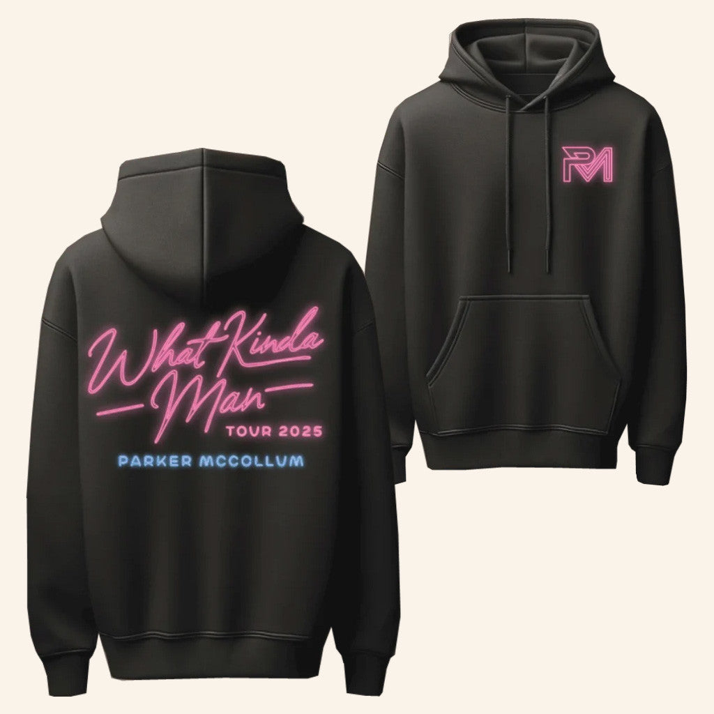 Parker McCollum Merch What Kinda Man Tour Hoodie Best Gifts For Music Lovers - Thriftgiftshop