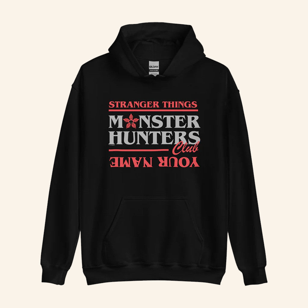 Personalized Stranger Things Merch Stranger Things Hoodie Monster Hunters Club Hoodie Him Gifts - Thriftgiftshop