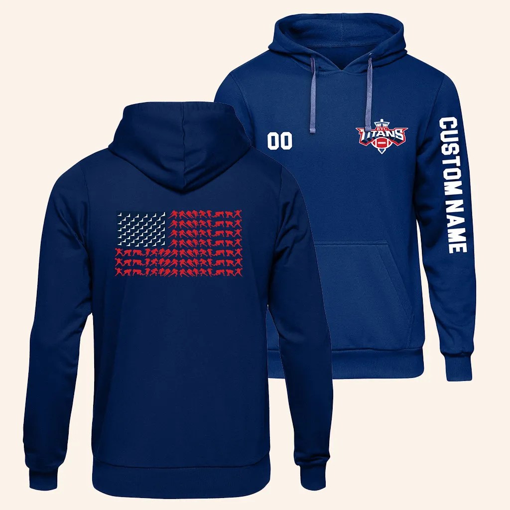 Personalized Titans Football Flag Hoodie Buoy4 Merch Gifts For Football Lovers - Thriftgiftshop
