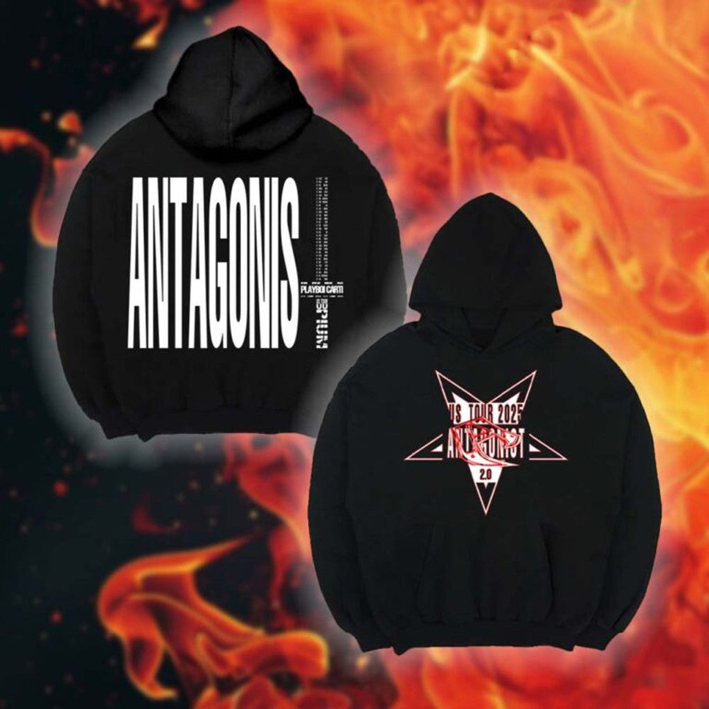 Playboi Carti Merch Antagonist Star Black And Red Hoodie Gifts For Husband - Thriftgiftshop