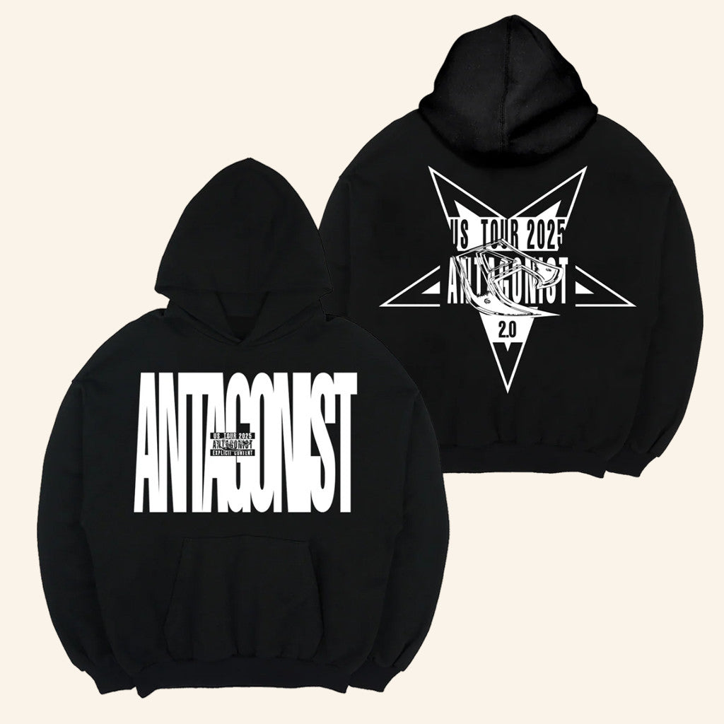 Playboi Carti Merch Antagonist Tour 2 0 Black Hoodie Christmas Gifts For Rapper Fans - Thriftgiftshop