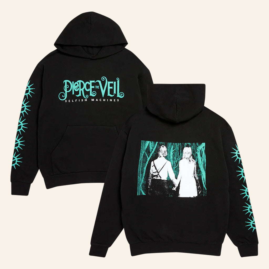 PTV Merch Selfish Machines Holding Hands Hoodie Pierce The Devil Hoodie Gift For Rock Lovers - Thriftgiftshop