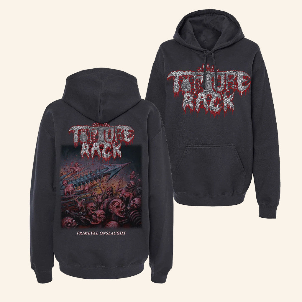 Pyre Press Merch Torture Rack Primeval Onslaught Hoodie Dad Christmas Gifts - Thriftgiftshop